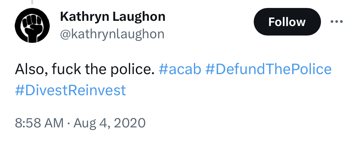 Kathryn Laughon Tweet